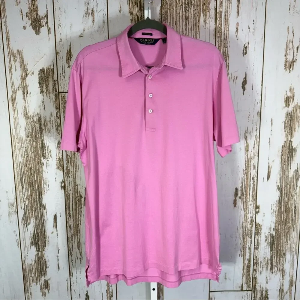 Polo Golf, Ralph Lauren Men's Pink Polo Shirt. Size Large. Excellent condition!